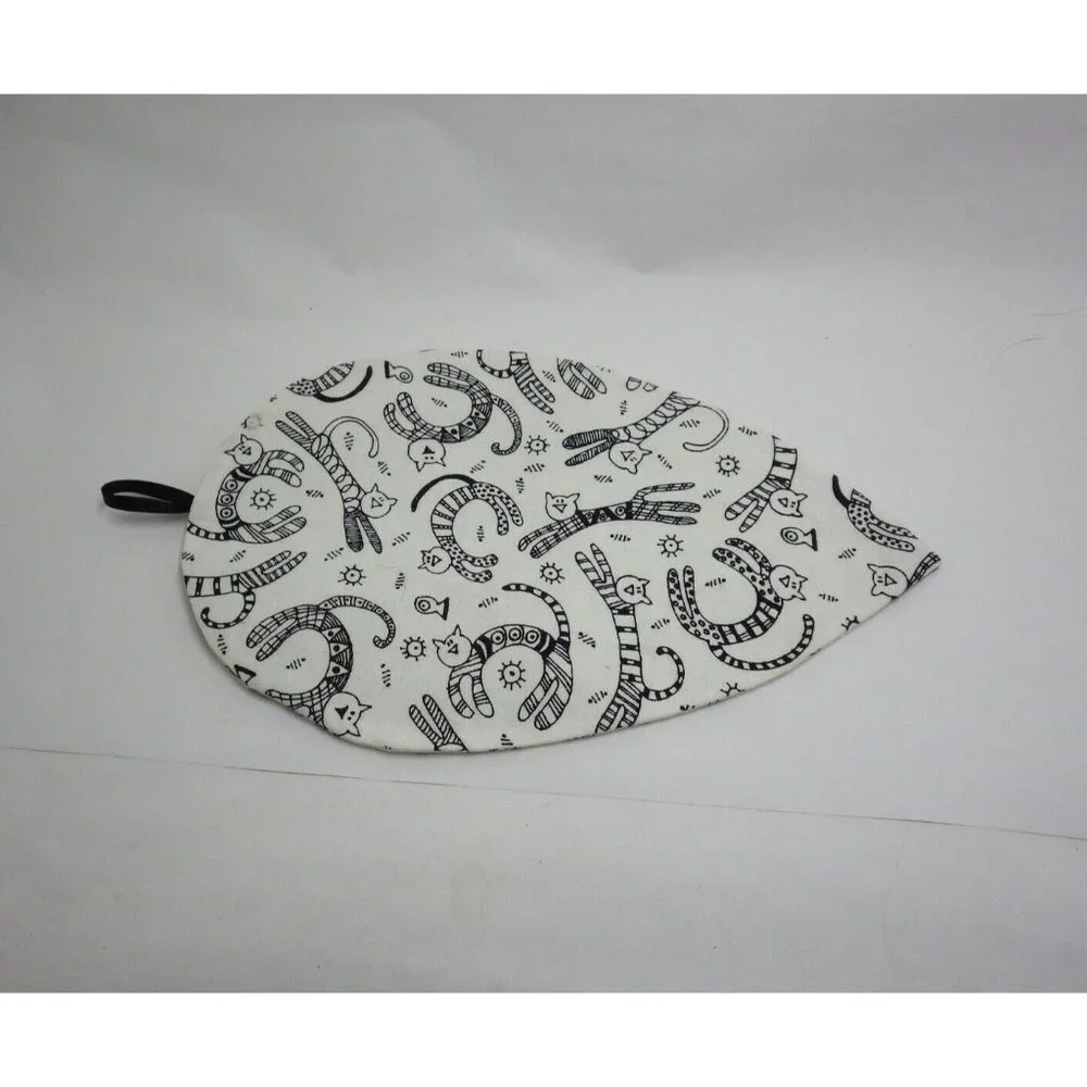 Mouse Shape Hanging Grocery bag holder Fabric Black Stripe Cat Gift Bag